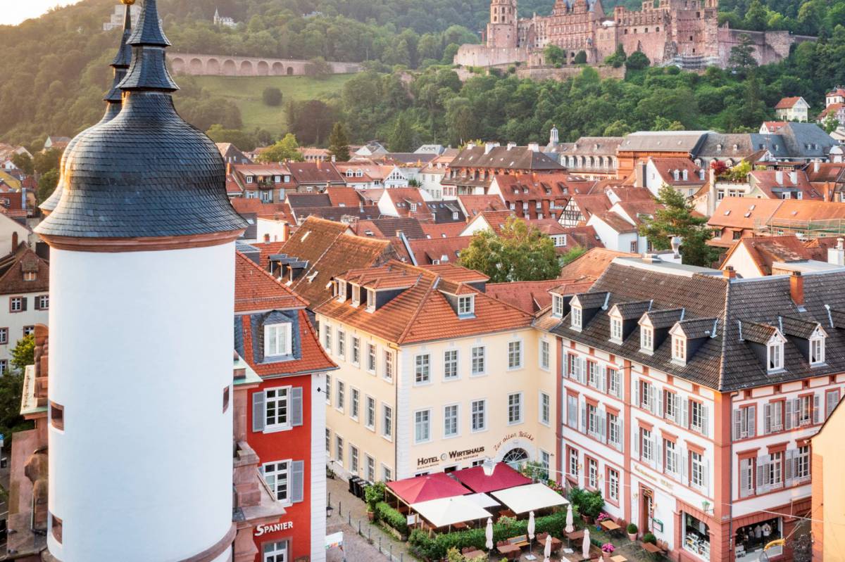 Bild von oben Heidelberg Altstadt